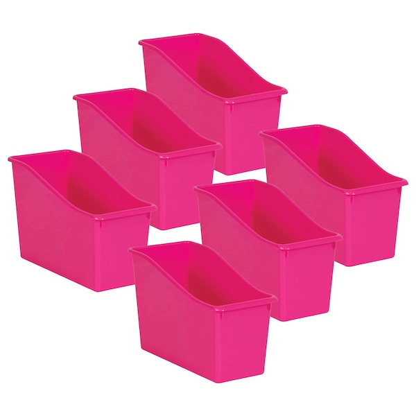 Teacher Created Resources Book Bin, Pink, Plastic, 6 PK 20390